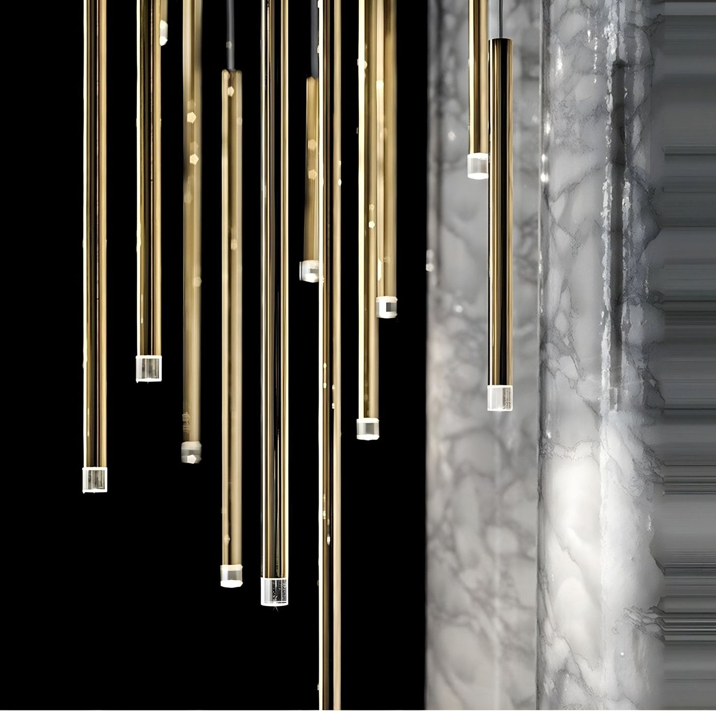 Tube chandelier
