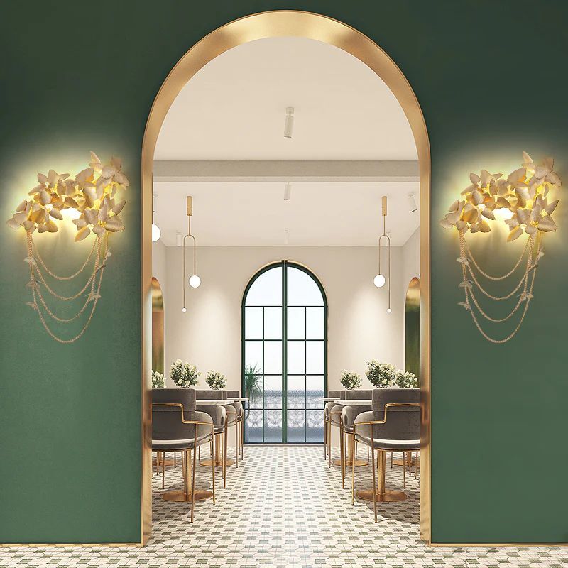 Golden Leaf Sconce 23.6" 47.2"