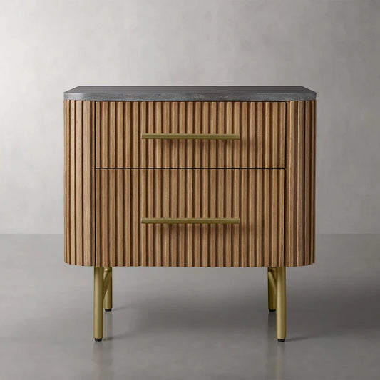 Arden Closed Nightstand in Oak