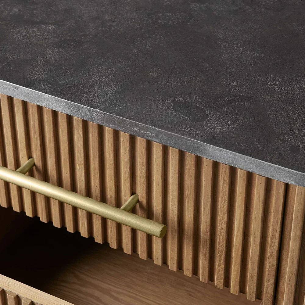 Arden Closed Nightstand in Oak