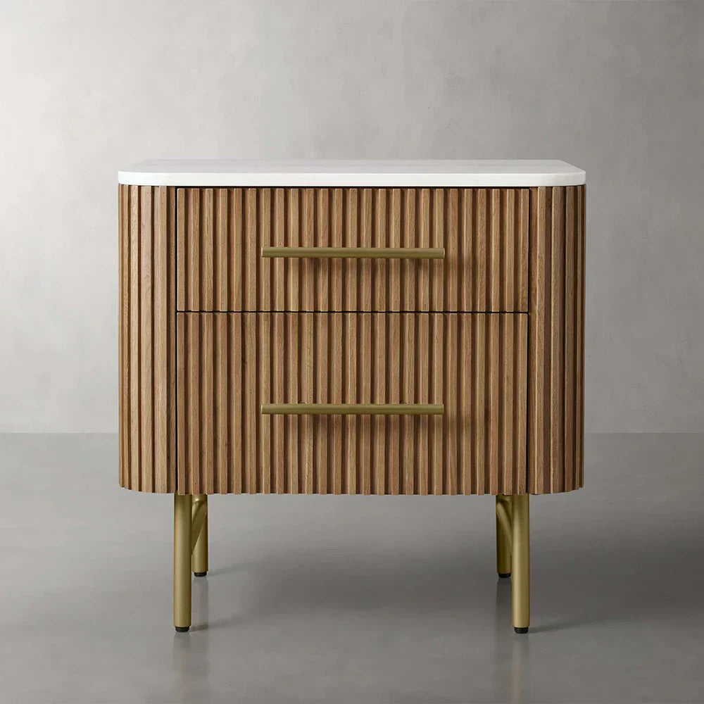 Arden Closed Nightstand in Oak