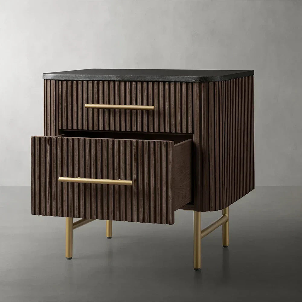 Arden Closed Nightstand in Oak