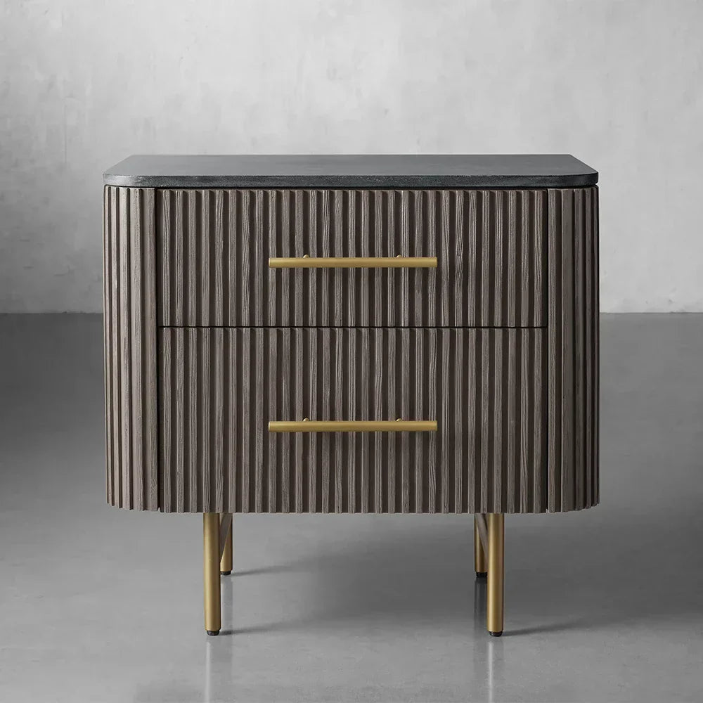 Arden Closed Nightstand in Oak