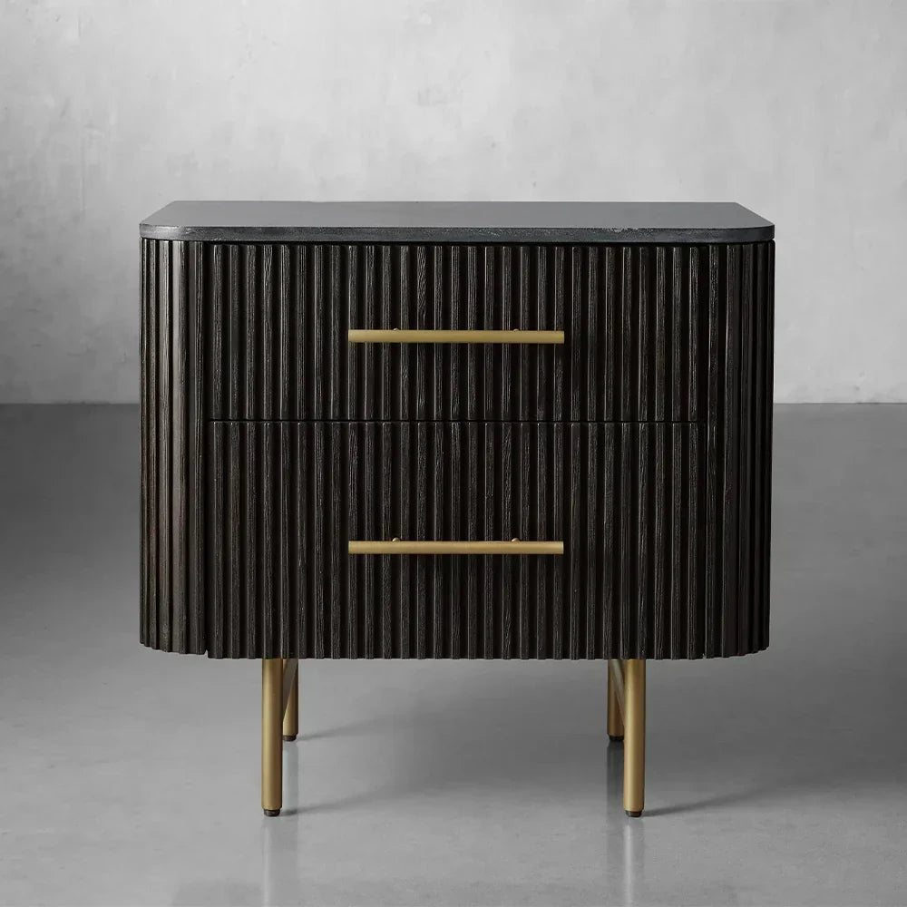 Arden Closed Nightstand in Oak