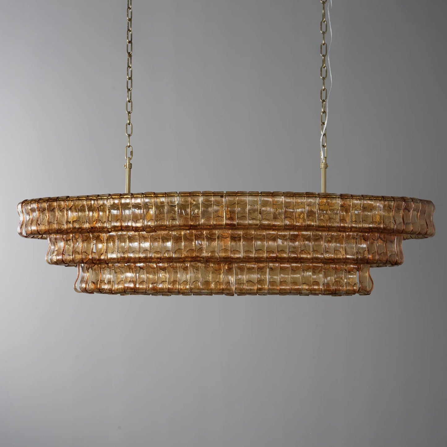 Amor Glass Oval Chandelier 54"W/65"W