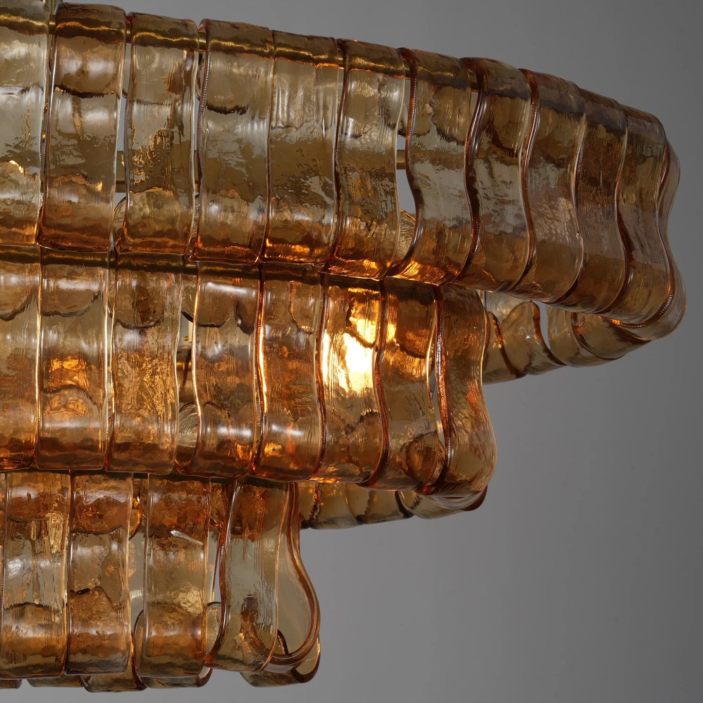 Amor Glass Oval Chandelier 54"W/65"W