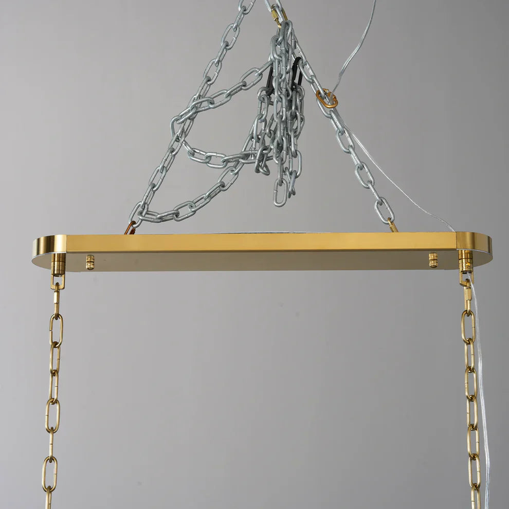 Amor Glass Oval Chandelier 54"W/65"W