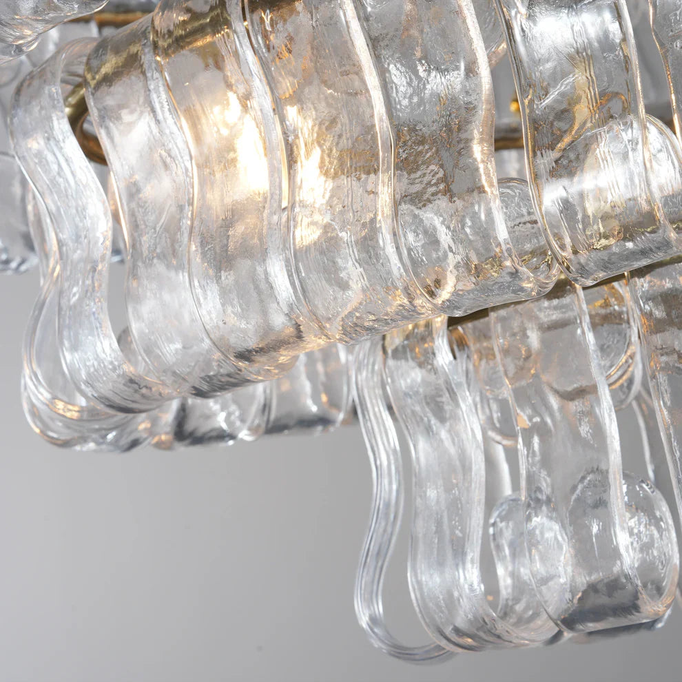 Amor Glass Oval Chandelier 54"W/65"W