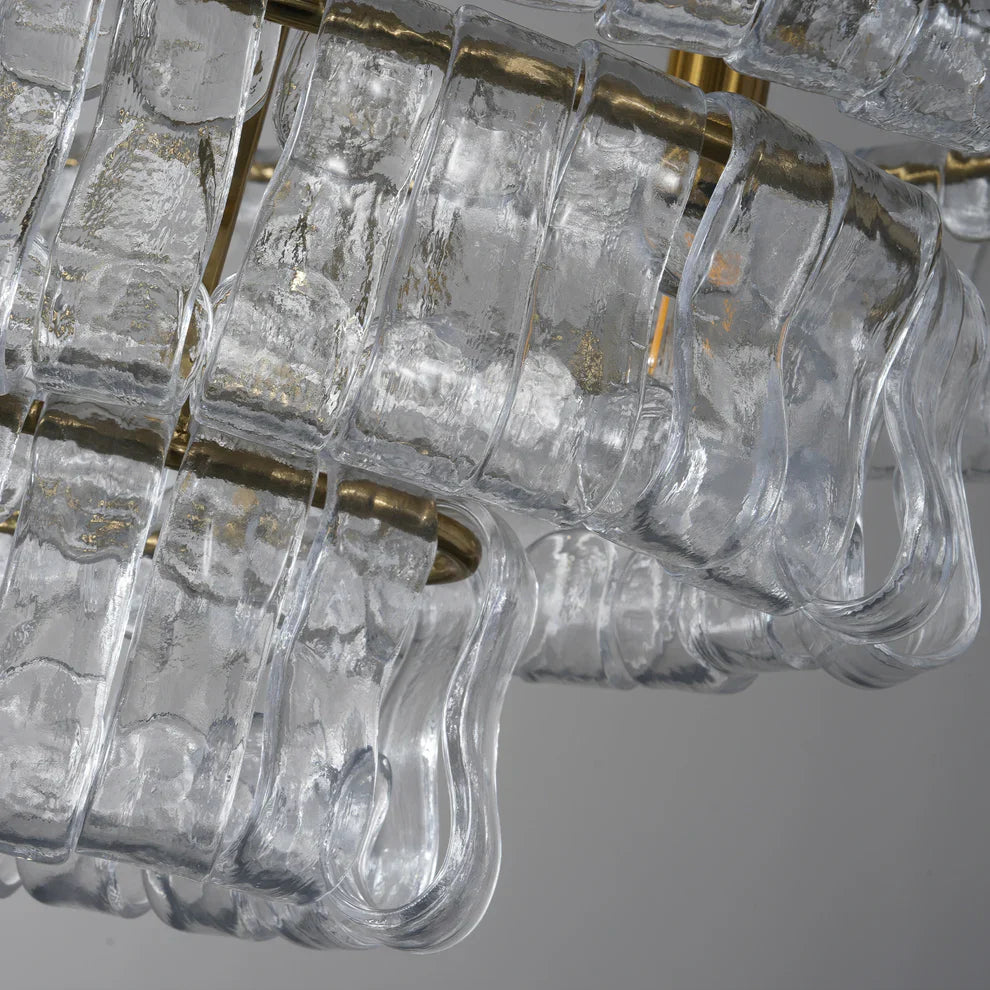 Amor Glass Oval Chandelier 54"W/65"W