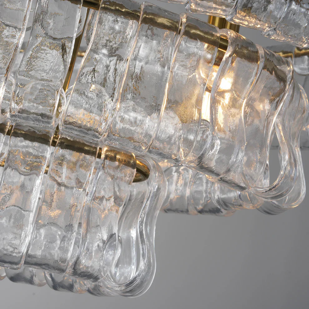 Amor Glass Oval Chandelier 54"W/65"W