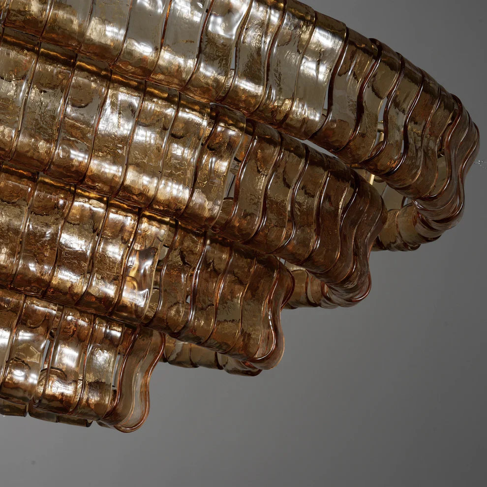 Amor Glass Oval Chandelier 54"W/65"W