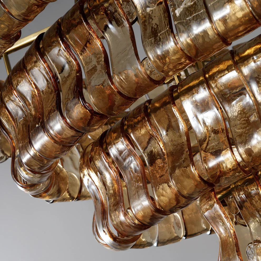 Amor Glass Oval Chandelier 54"W/65"W