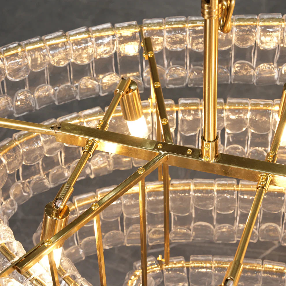 Amor Glass Oval Chandelier 54"W/65"W