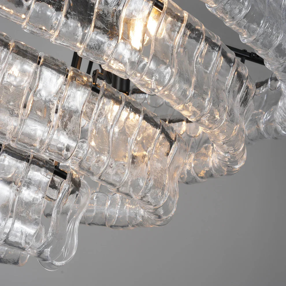 Amor Glass Oval Chandelier 54"W/65"W