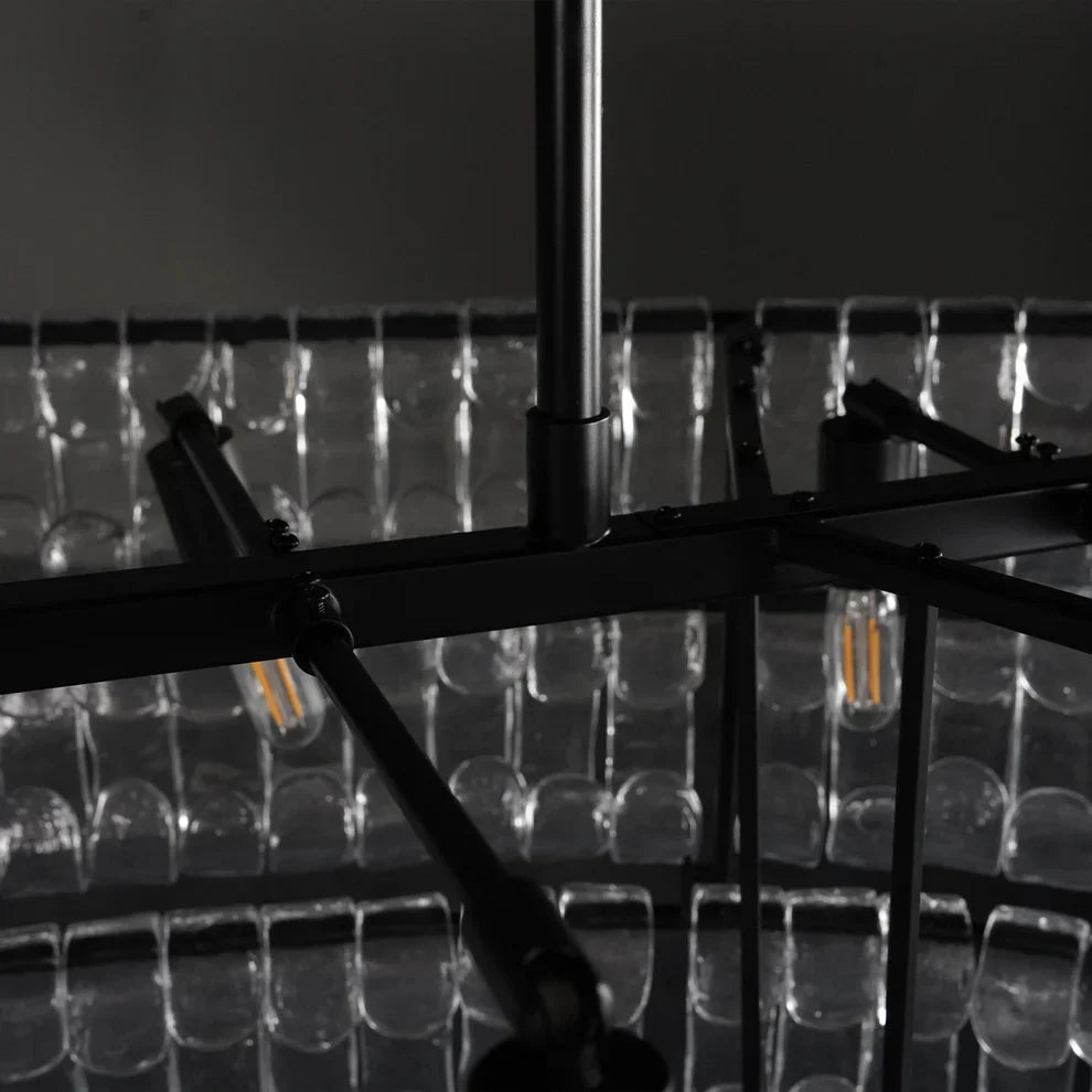 Amor Glass Oval Chandelier 54"W/65"W