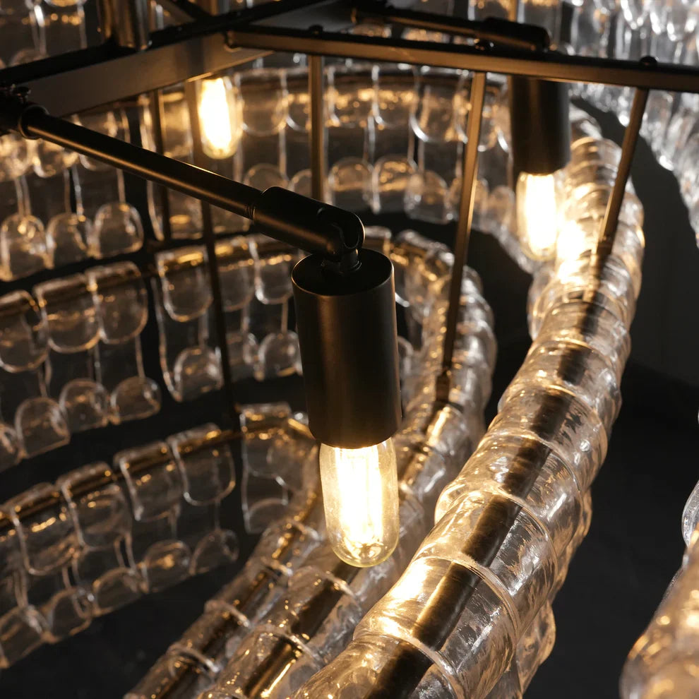 Amor Glass Oval Chandelier 54"W/65"W