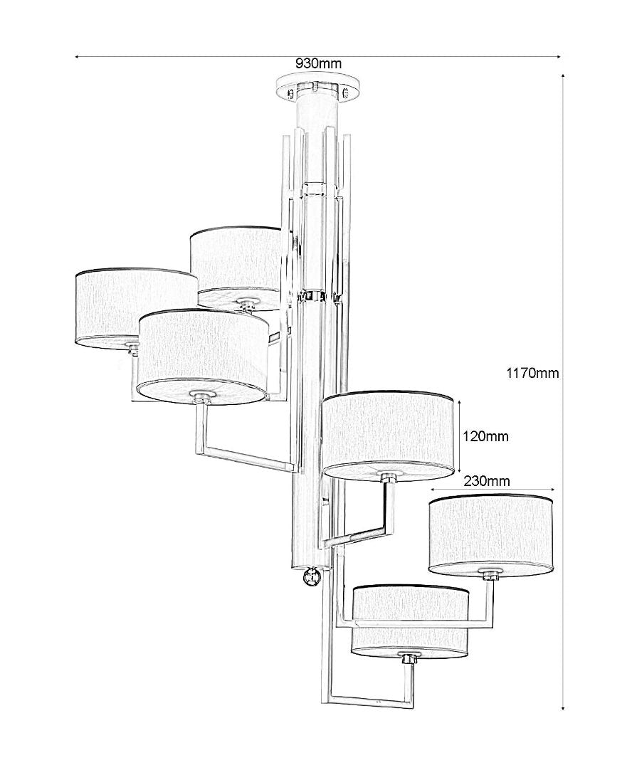 Houston Spiral Modern Chandelier PD5003PN - (Multiply Finishes) - Christopher Hyde