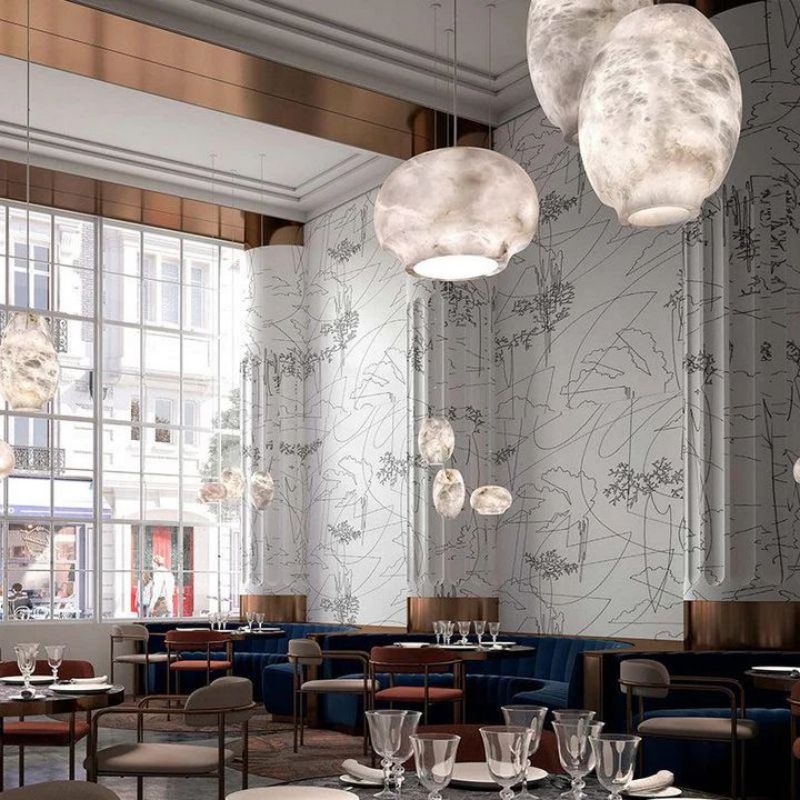 Alabaster Vase Pendant