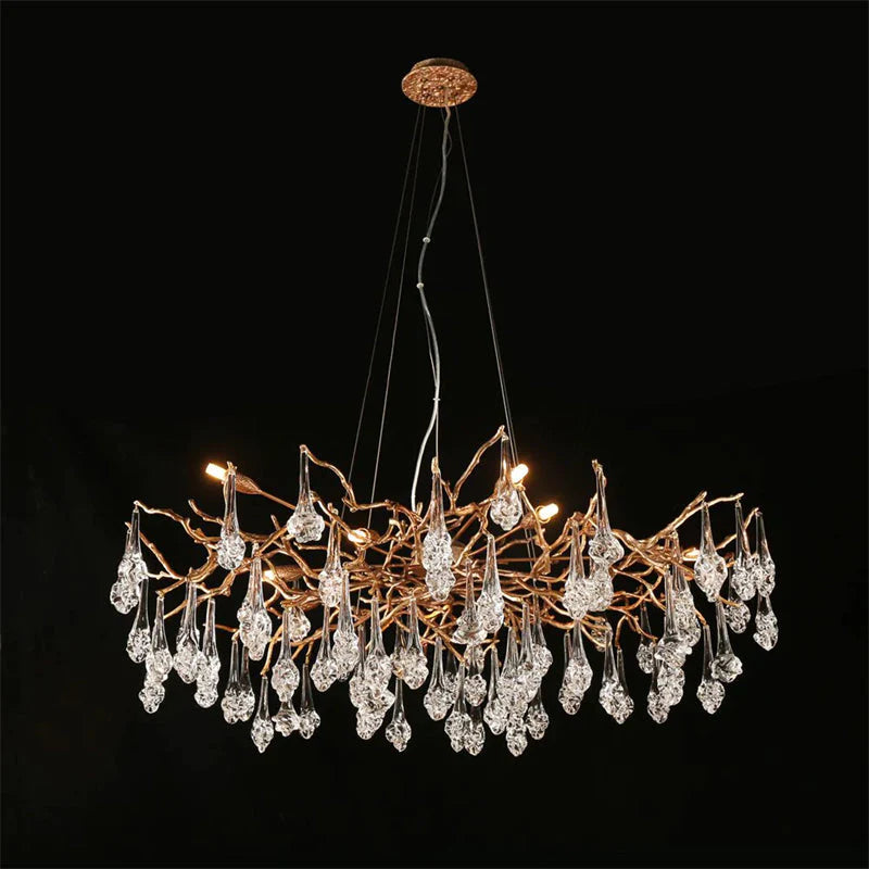 Modern Branch Chandelier Drop Flower D 31.5"