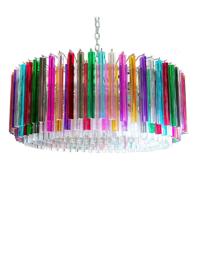 Murano Chandelier – Triedri Round – 391 prisms – Multi