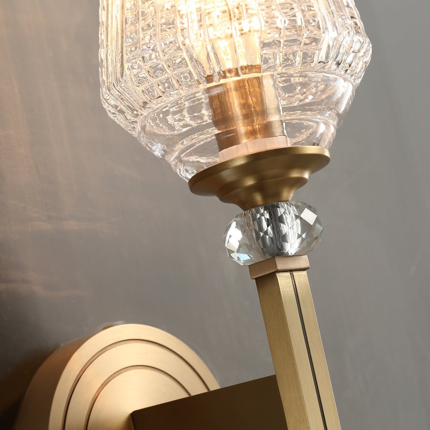 Orrefors Vase Brass Sconce