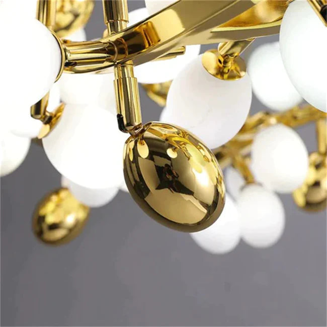 Post Modern Round Grape Branch Chandelier