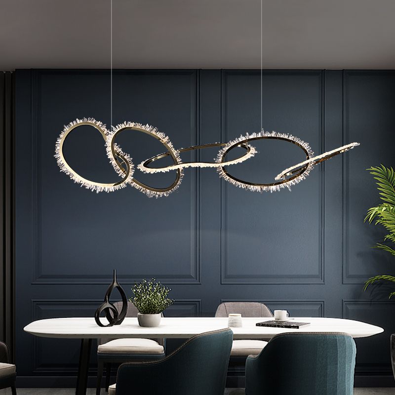 Primary Crystal 5 Rings Chandelier