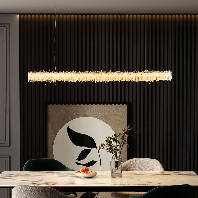 Primary Crystal Linear Chandelier