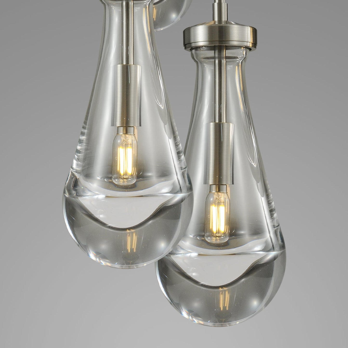 Raindrop round chandelier 14"(rod)