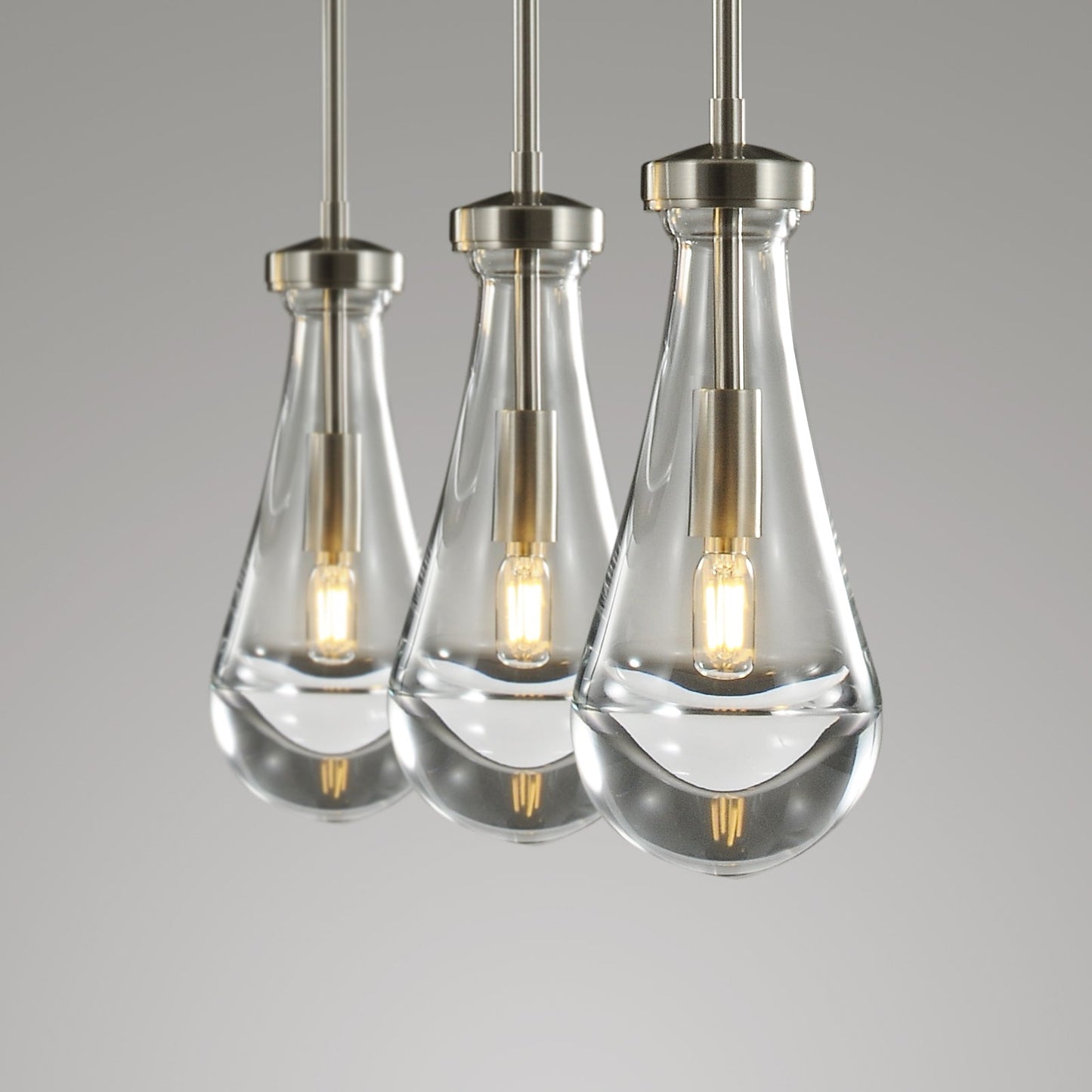 Raindrops  Rectangular Chandelier 22" rod