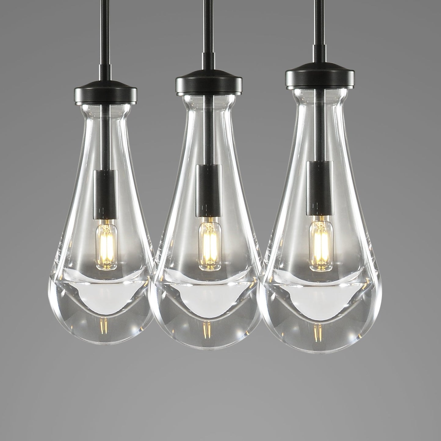 Raindrops  Rectangular Chandelier 22" rod