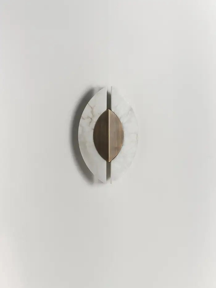 Alabaster Wall Sconce "Shield"