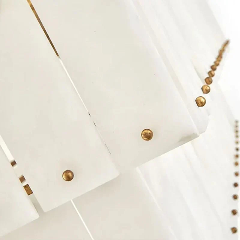 Simona Alabaster Linear 2-Tier Chandelier