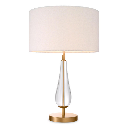 Stilla Table Lamp (Antique Brass Finish & Crystal Glass)