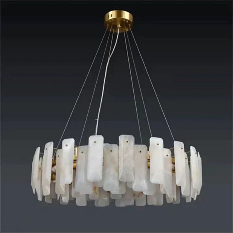 Alabaster Flakes Round Chandelier