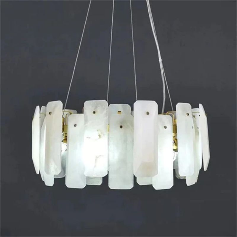 Alabaster Flakes Round Chandelier