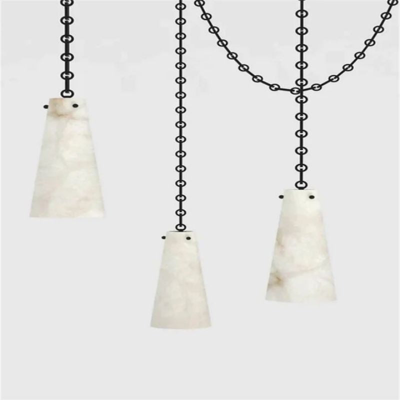 Alabaster Modern 3-Cups Chandelier
