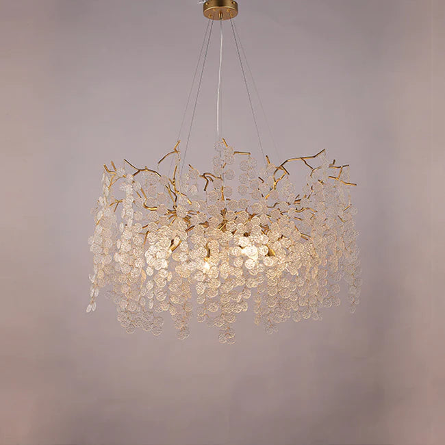 Tree Branch Chandelier Pendant Lighting Round Ceiling Light 31.5" D