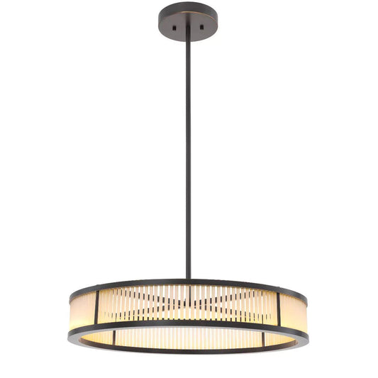 Thibaud S Modern Chandelier (Bronze Highlight & Frosted Glass)