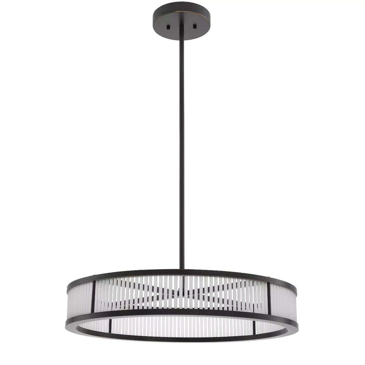 Thibaud S Modern Chandelier (Bronze Highlight & Frosted Glass)