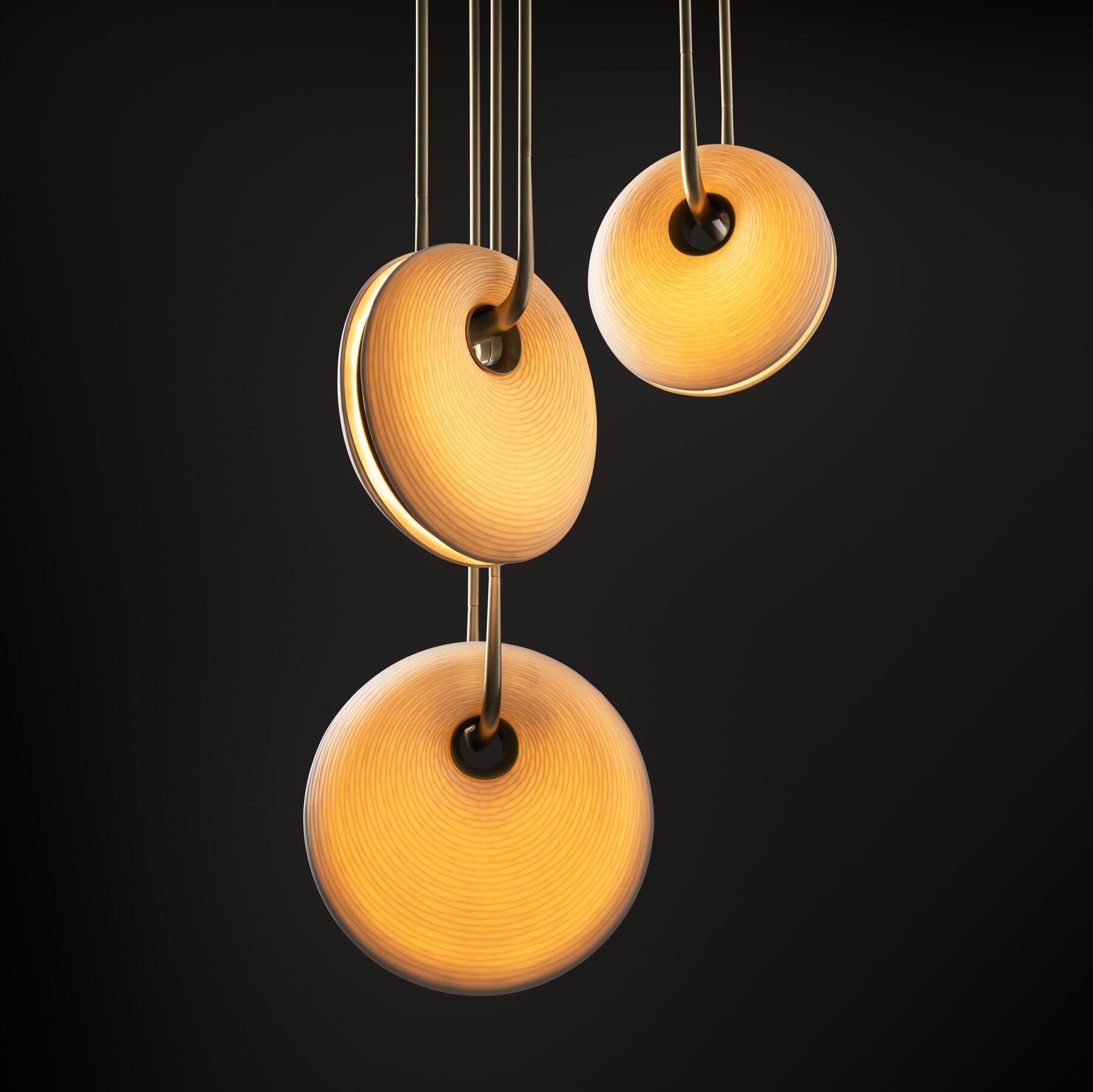 Porcelain Torus Chandelier 24''D