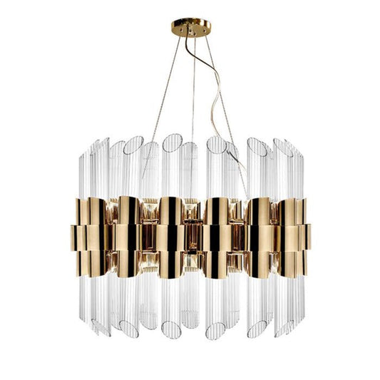Tycho Round 32-Light Crystal Modern Chandelier - Luxxu