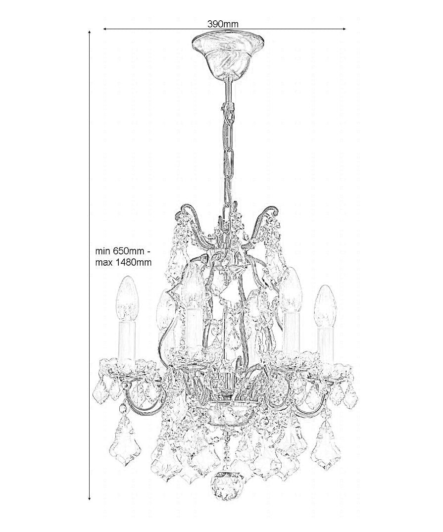 Victorian Cottage Crystal Chandelier CRY509FG - (Multiply Finishes) - Christopher Hyde