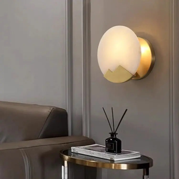 Alabaster Wall Sconces Lighting For Living Room
