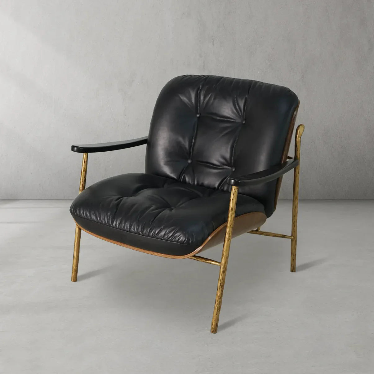 Thaddeus Black Leather Accent Chairs