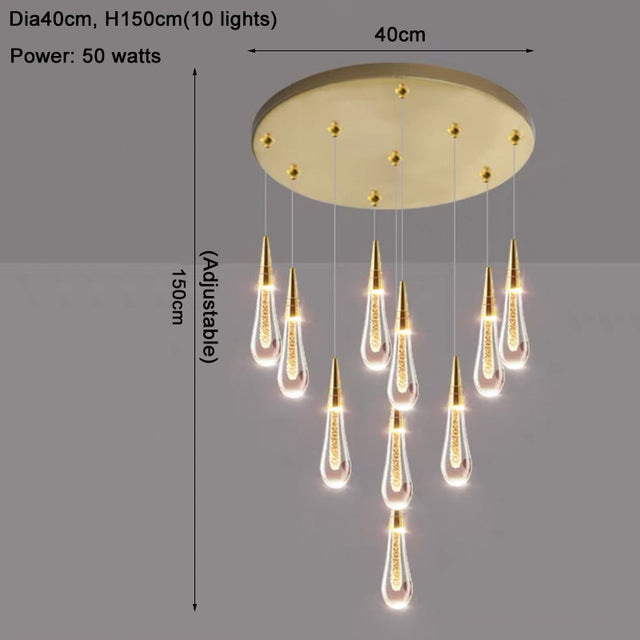 Cadere Water Drop Lighting Fixture