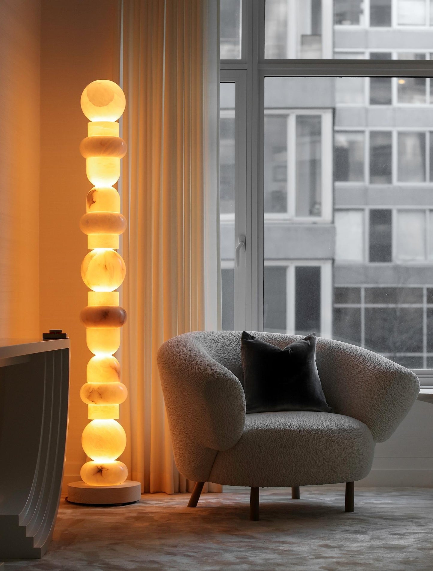 Alabaster Column Floor Lamp