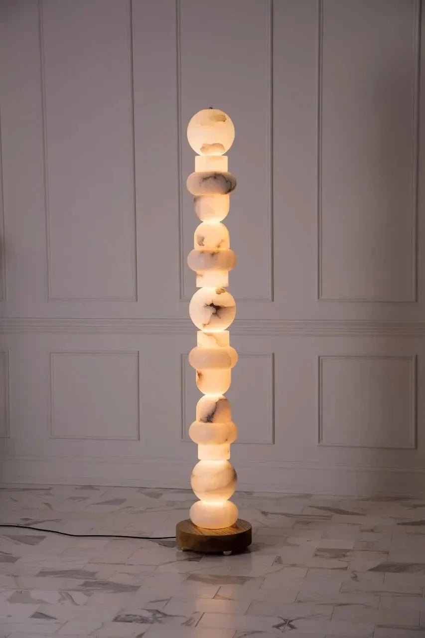Alabaster Column Floor Lamp