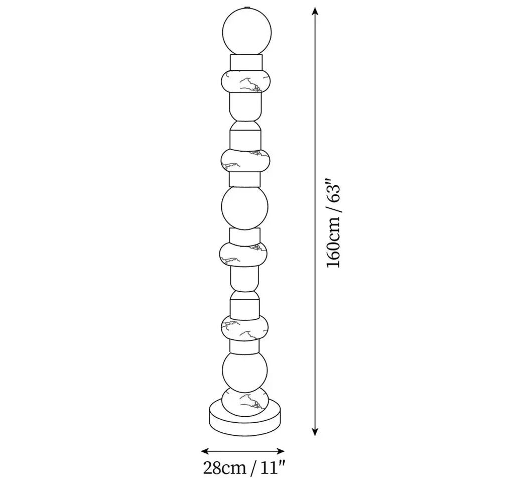 Alabaster Column Floor Lamp