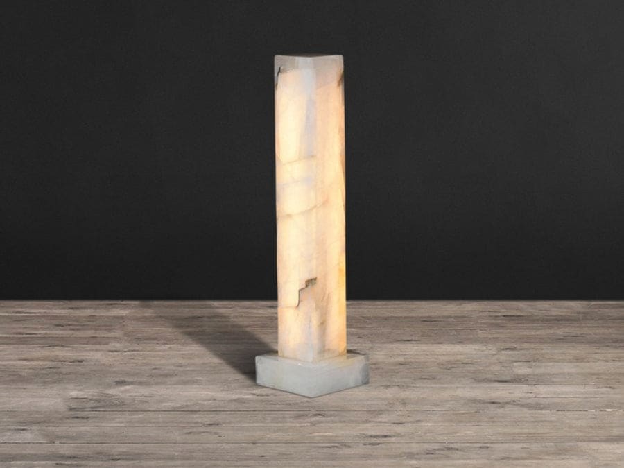 Alabaster Column Floor Lamps